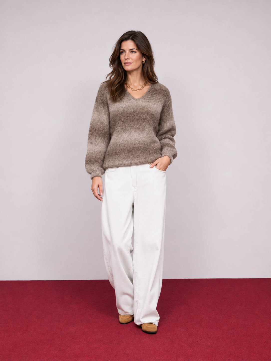 Camisola Decote V Mohair