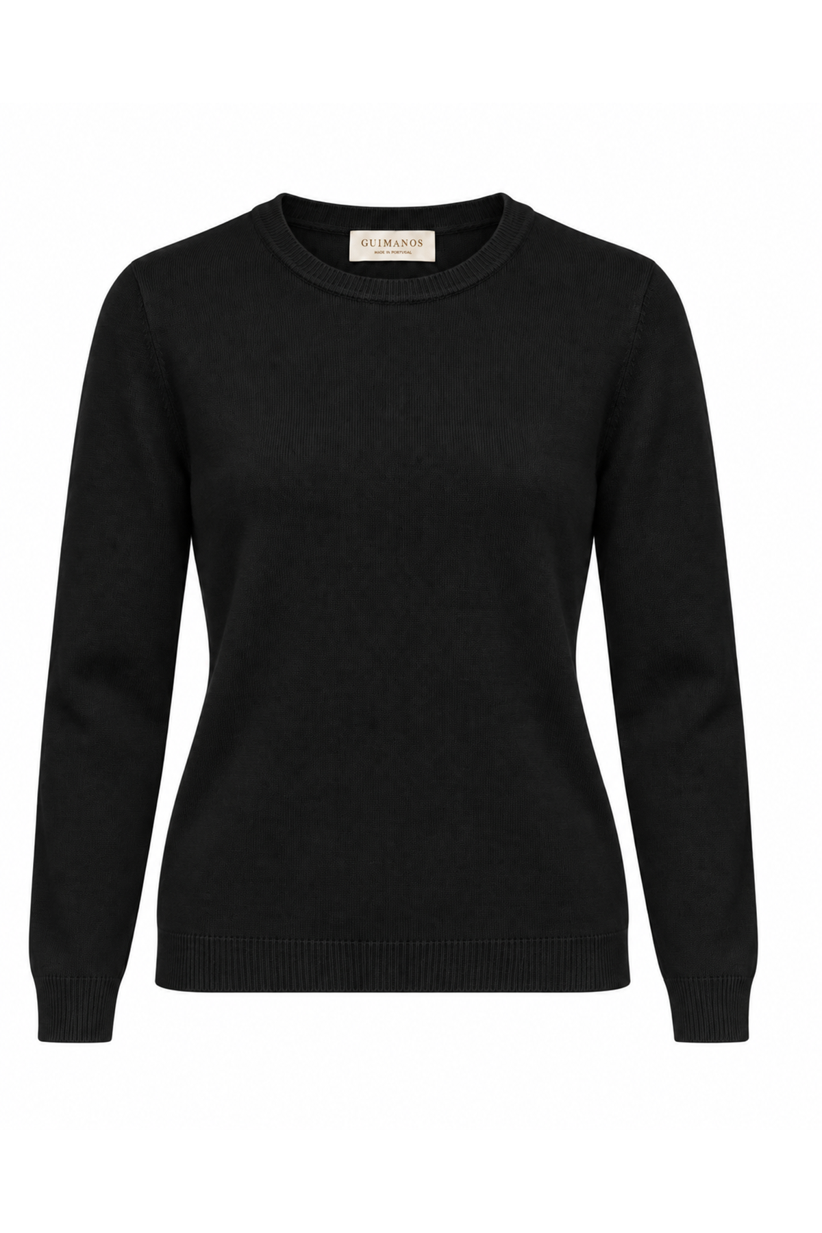 Camisola  Decote Redondo Detalhada — Preto