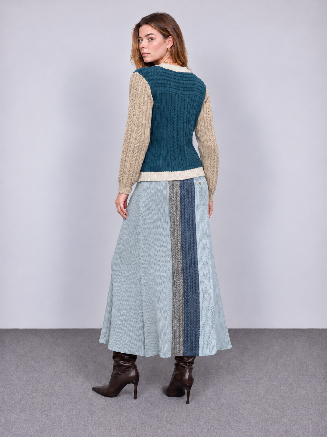 Cardigan Malha Bicolor — GUIMANOS