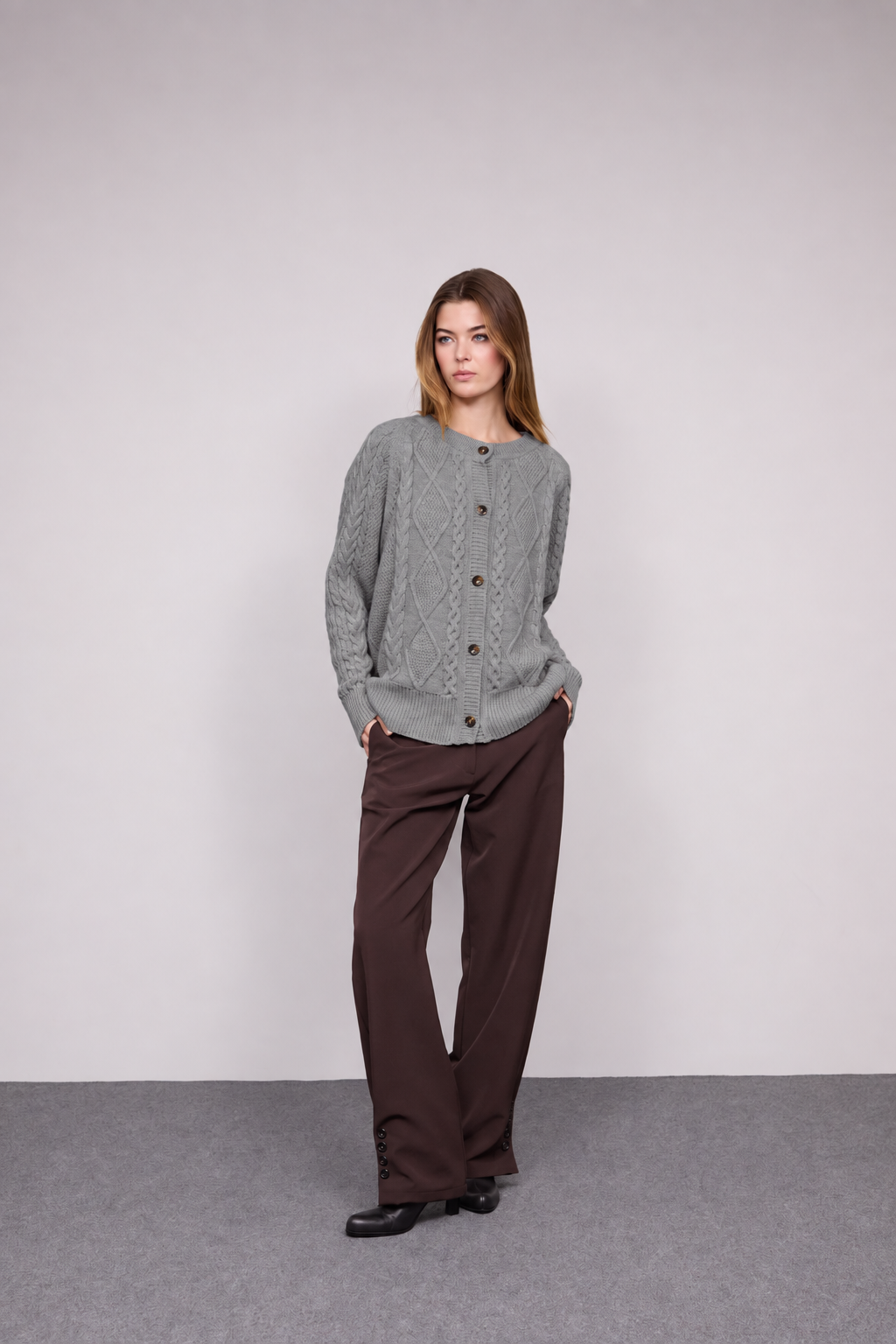 Cardigan Tranças Alpaca