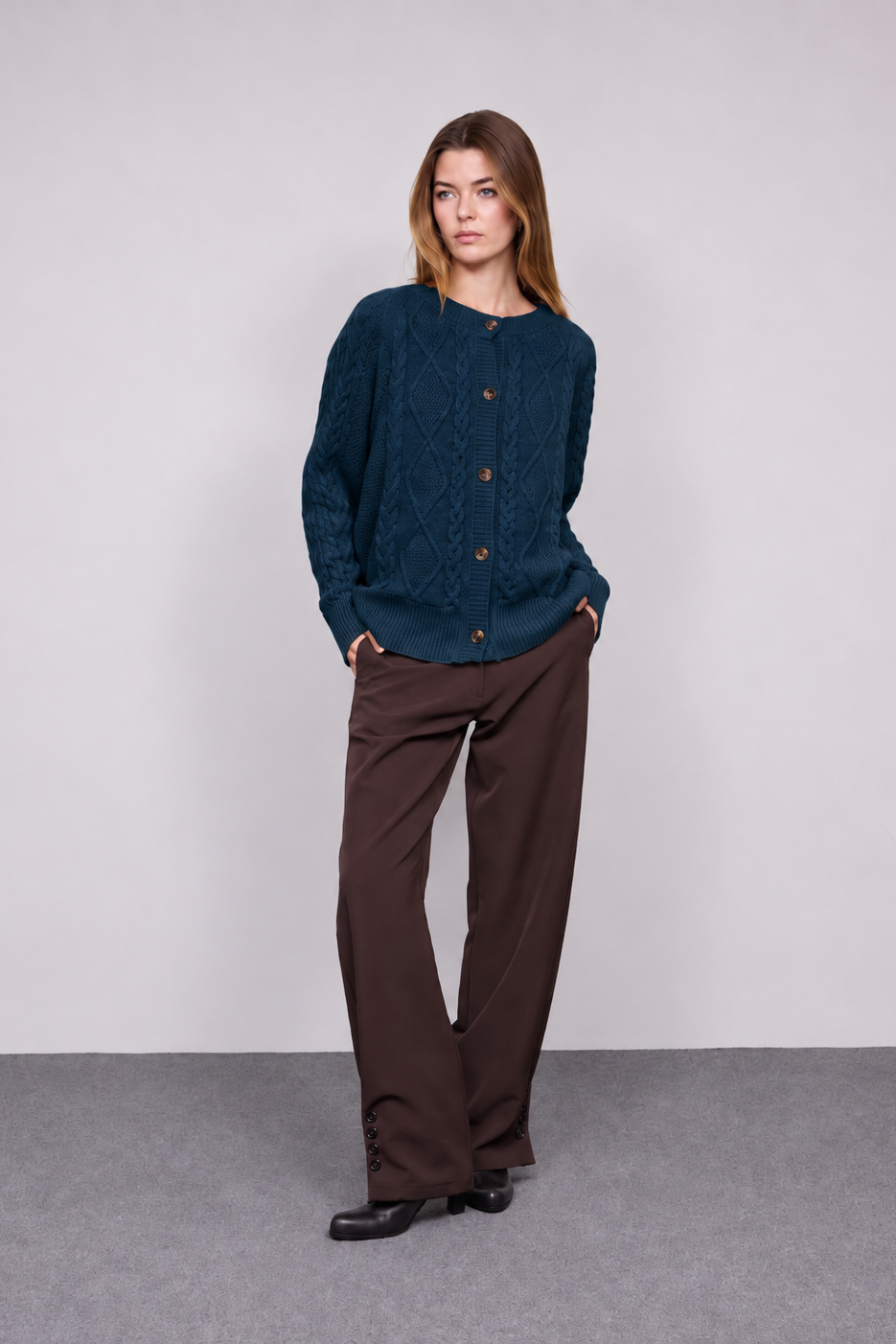 Cardigan Tranças Alpaca
