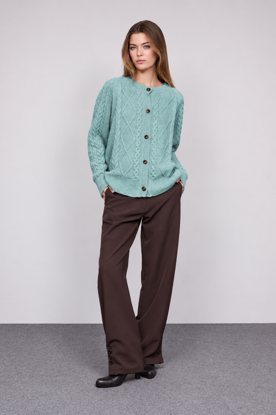 Cardigan Tranças Alpaca