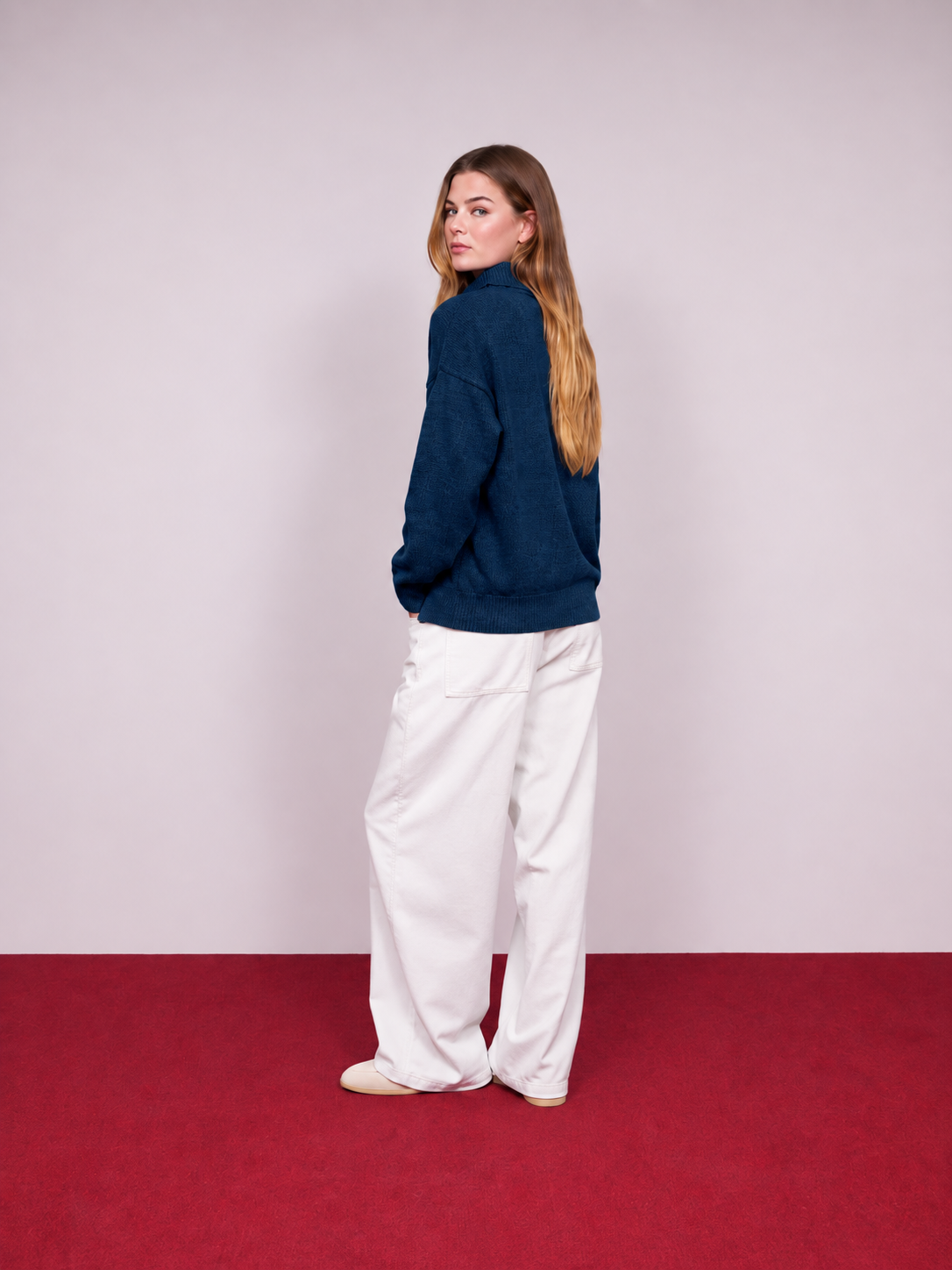 Camisola Gola Alta Tranças