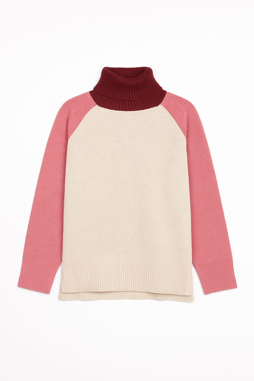 Camisola Bicolor em Lã e Caxemira