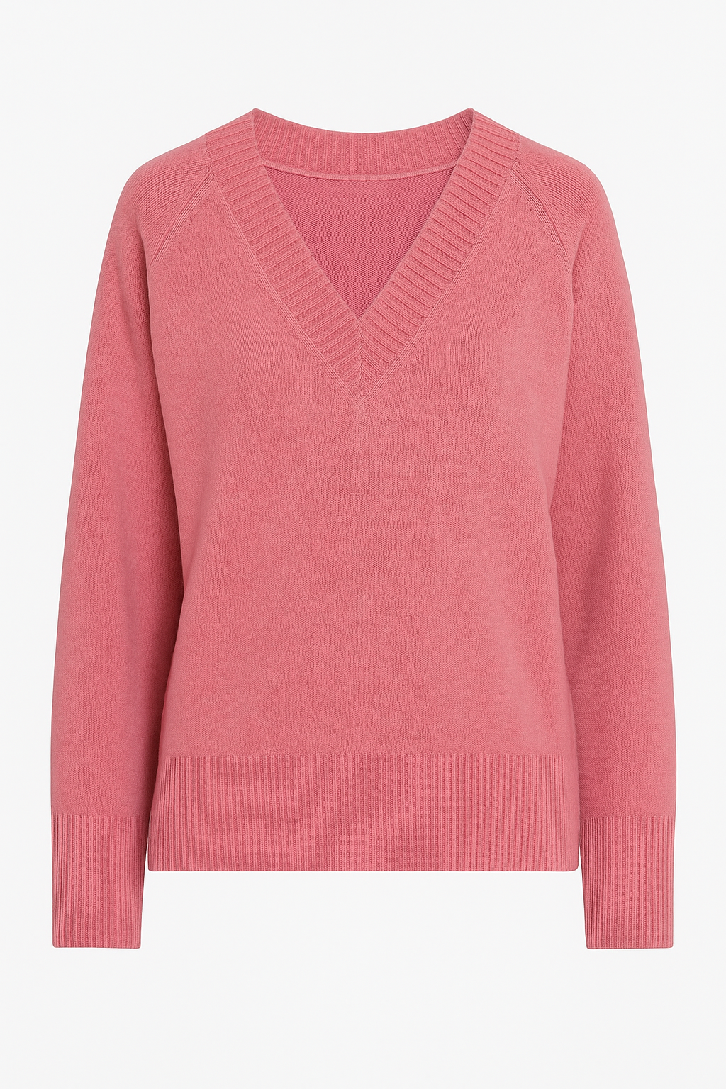 Camisola em Lã com Decote em Bico