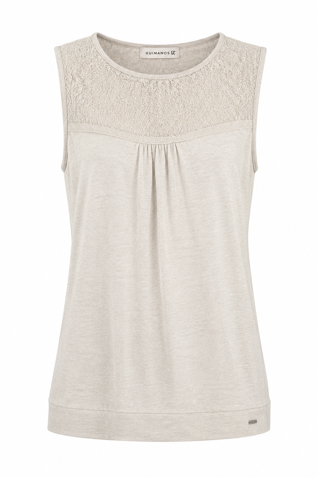T-Shirt Linho Renda Peito
