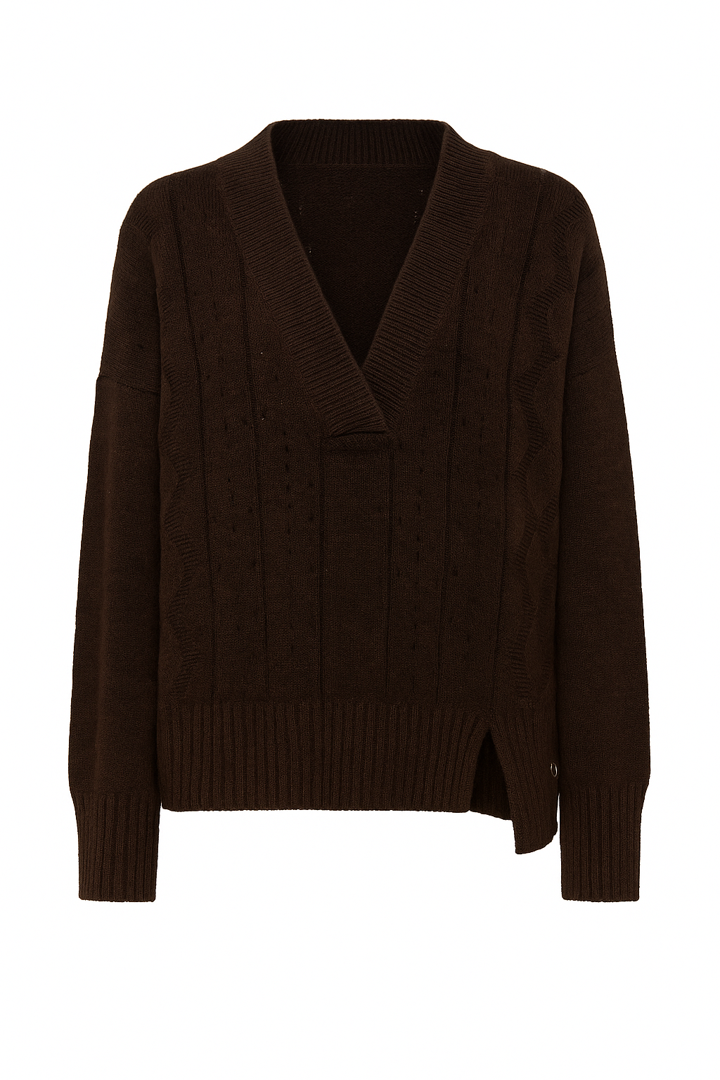 Camisola com Decote em Bico