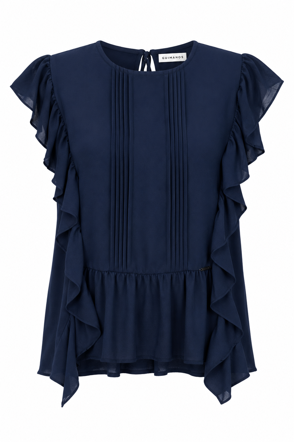 Plain Blouse with Frills