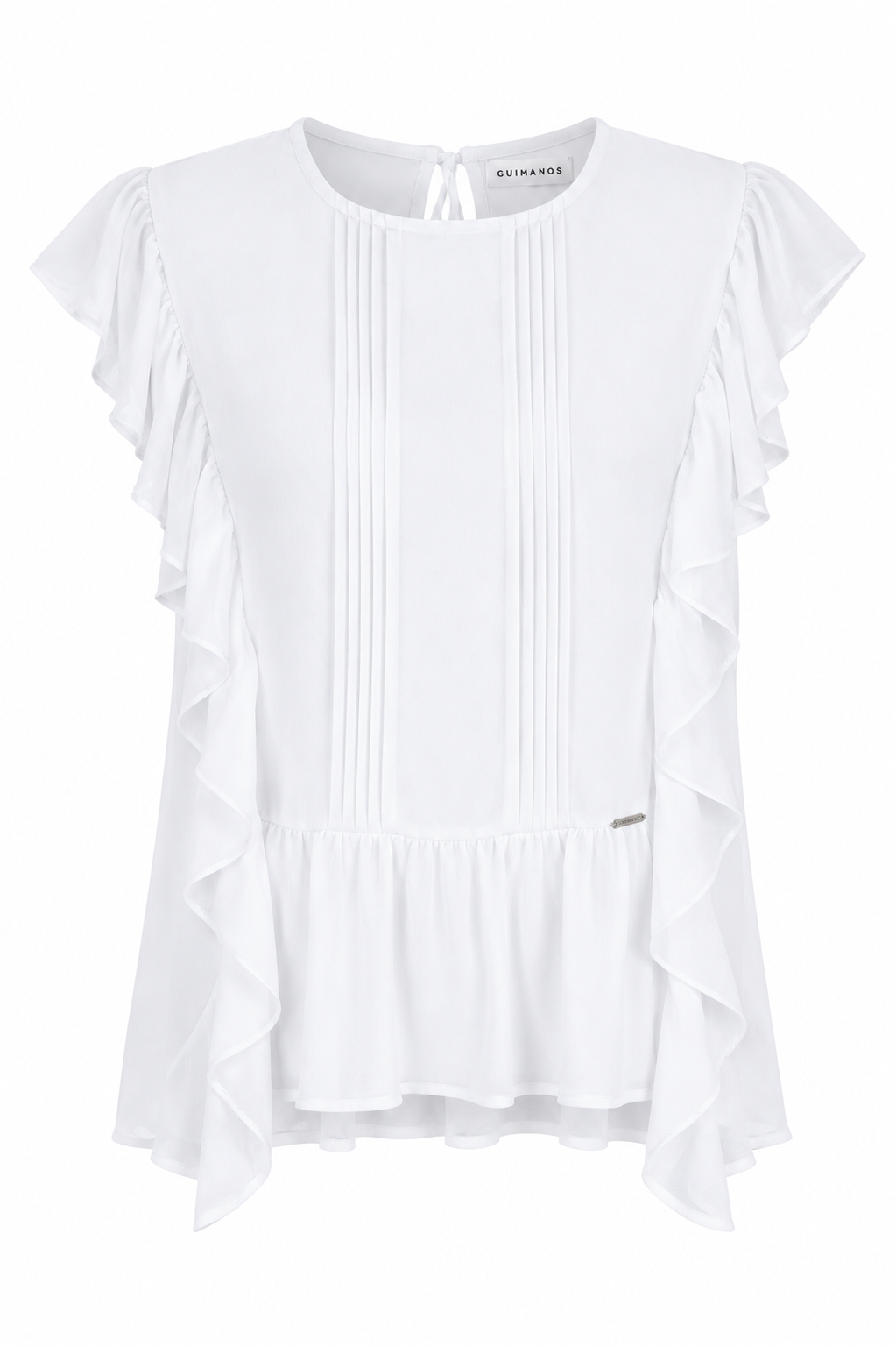 Plain Blouse with Frills