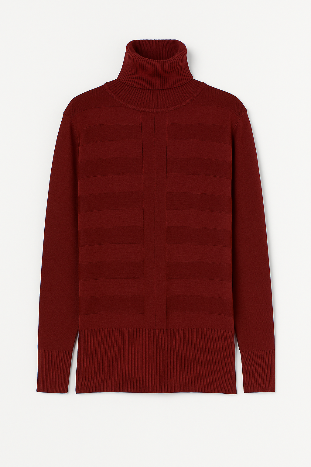 Camisola com Gola Alta Texturada