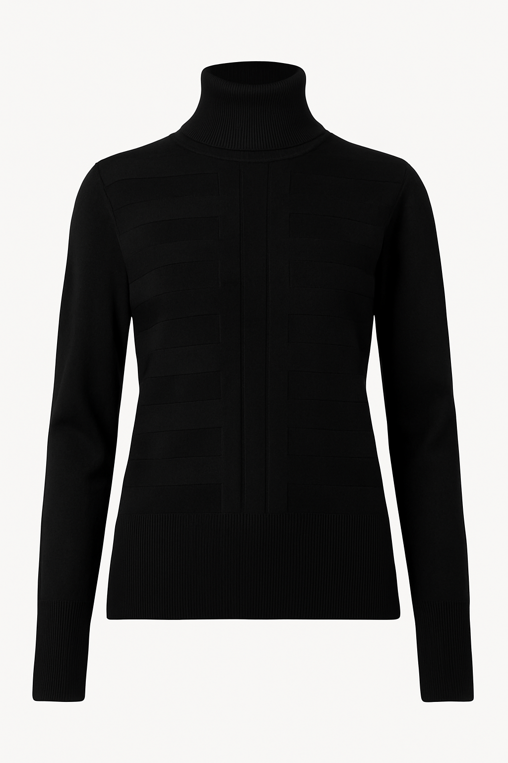 Camisola com Gola Alta Texturada