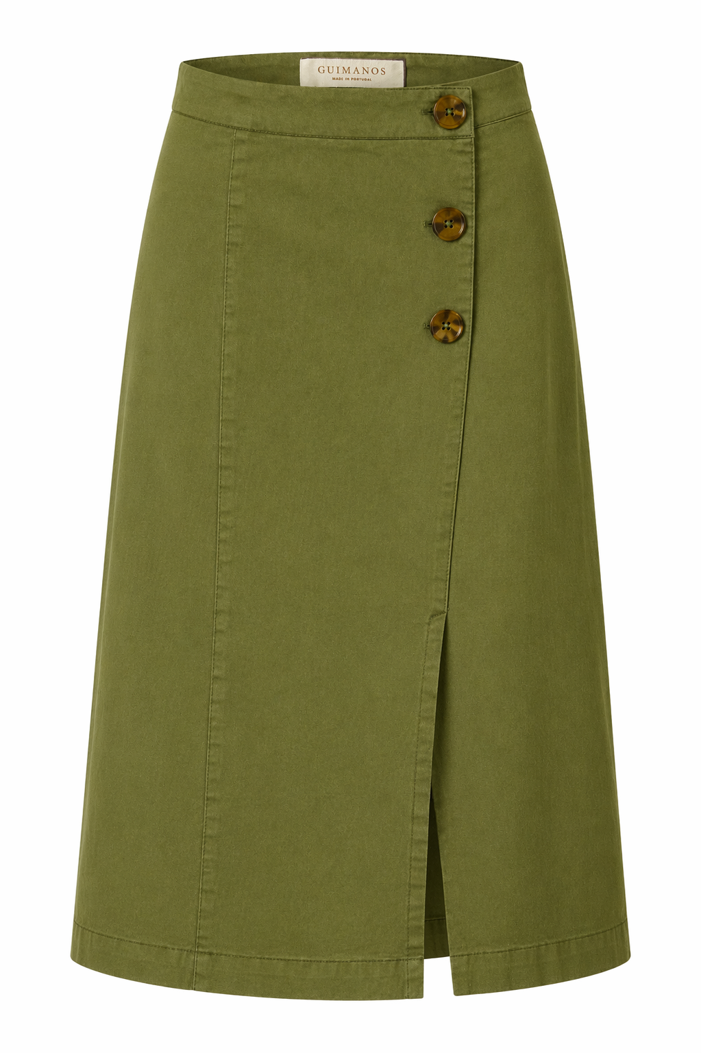 Midi Skirt with Decorative Buttons