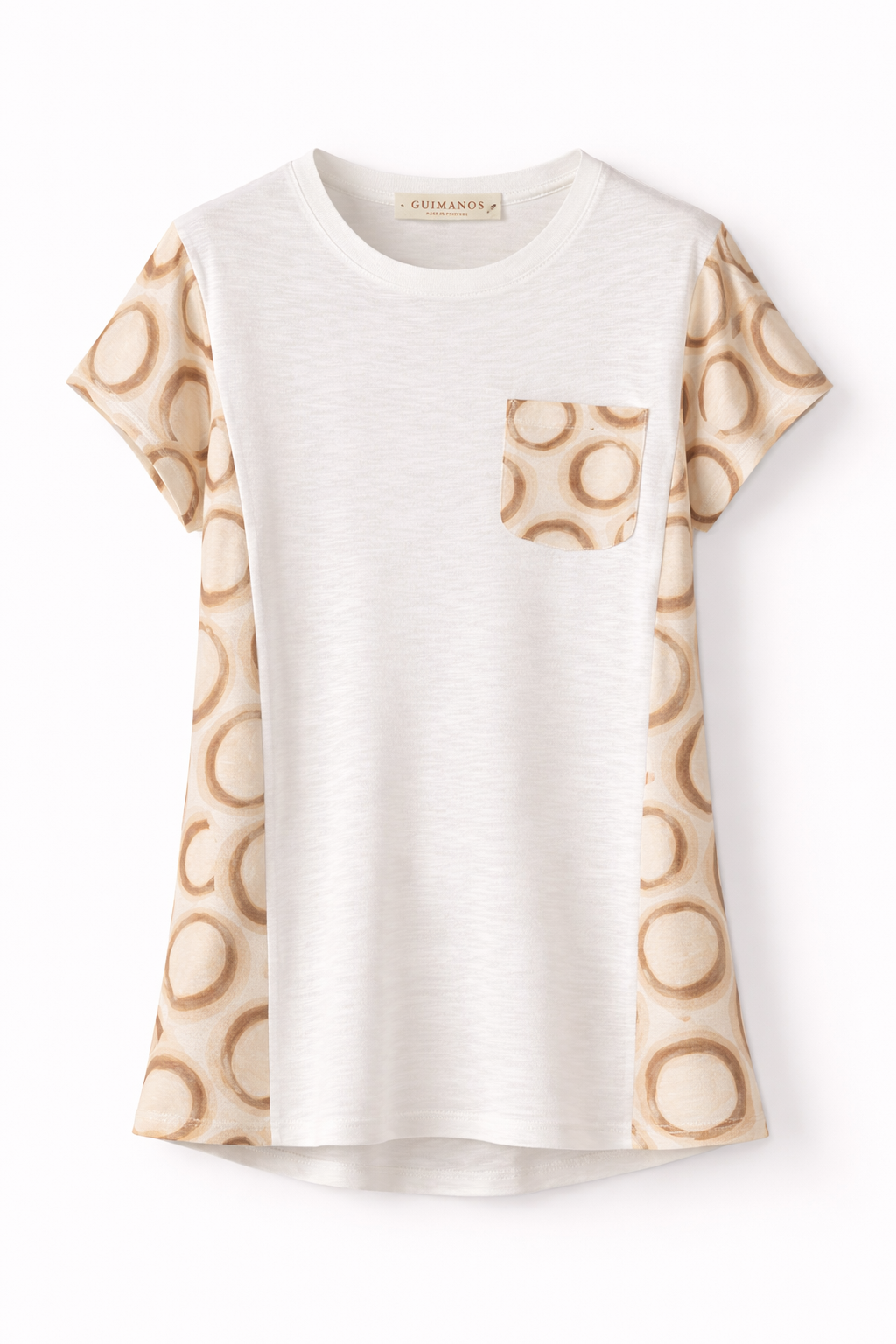 Túnica com Contraste de Padrão