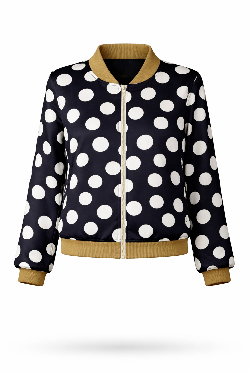 Bomber Jacket with Polka Dot Pattern
