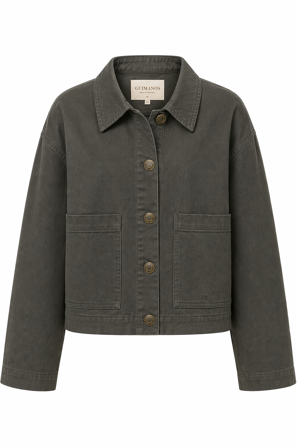 Short Twill Jacket with Pockets
