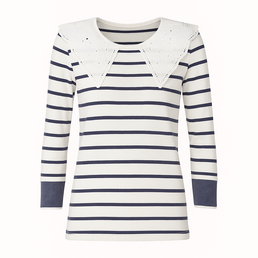 Camisola Malha Bordado Inglês