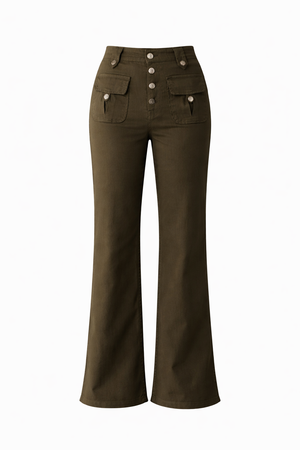 Pantalones de sarga con botones