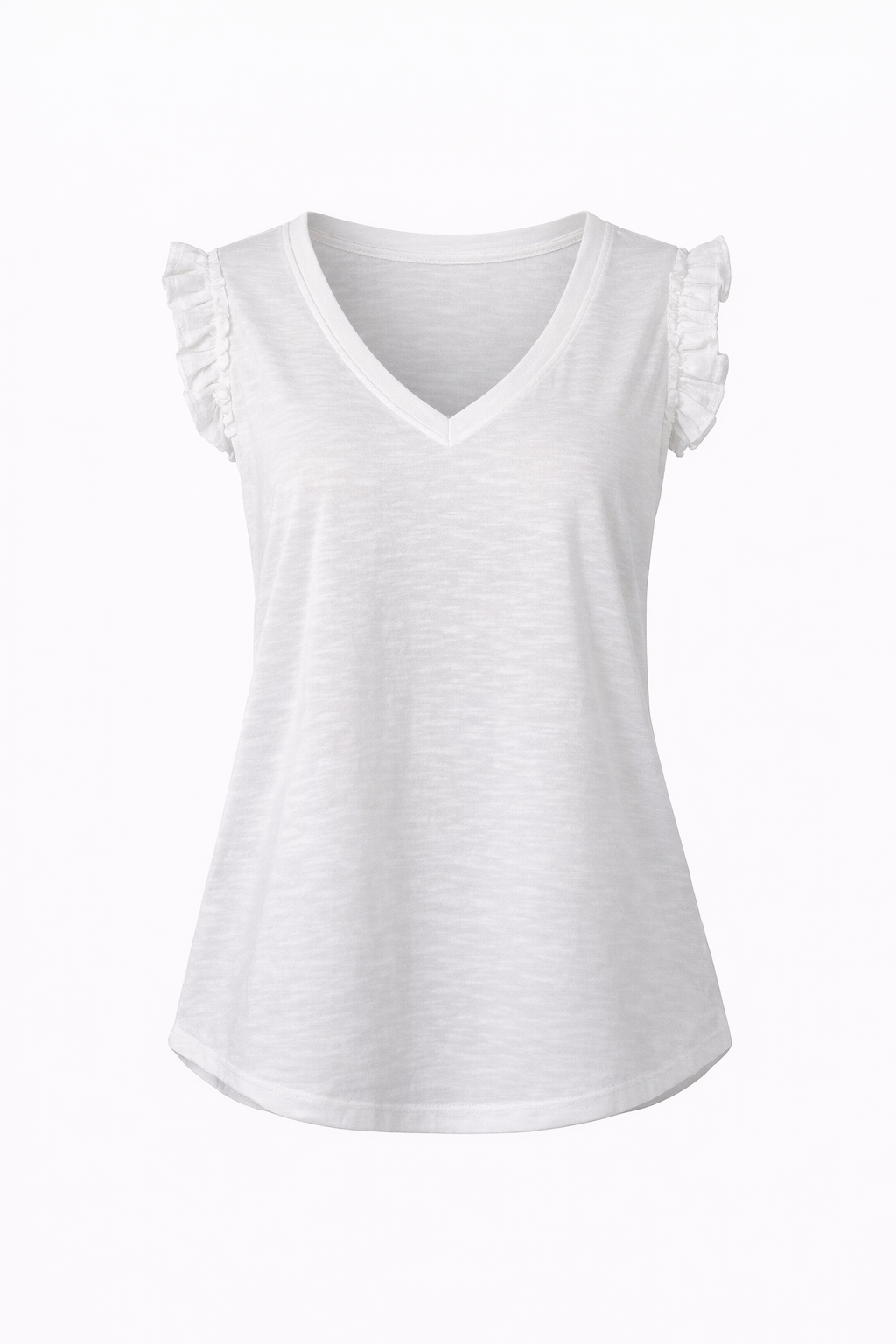V-neck Frill Top