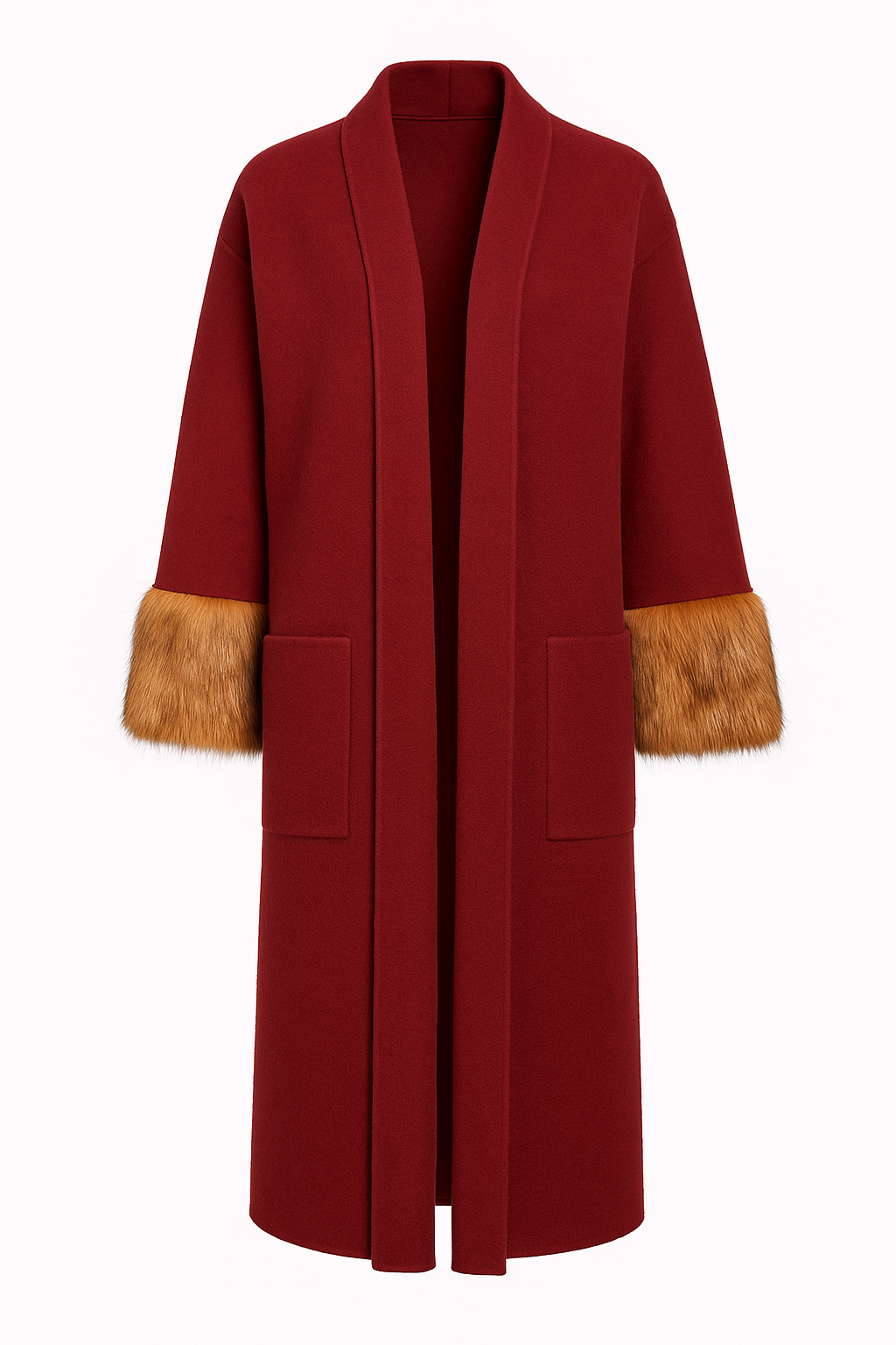 Long coat with fur detail.