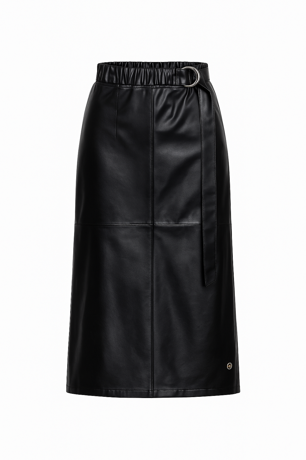 Saia Midi em Efeito Pele