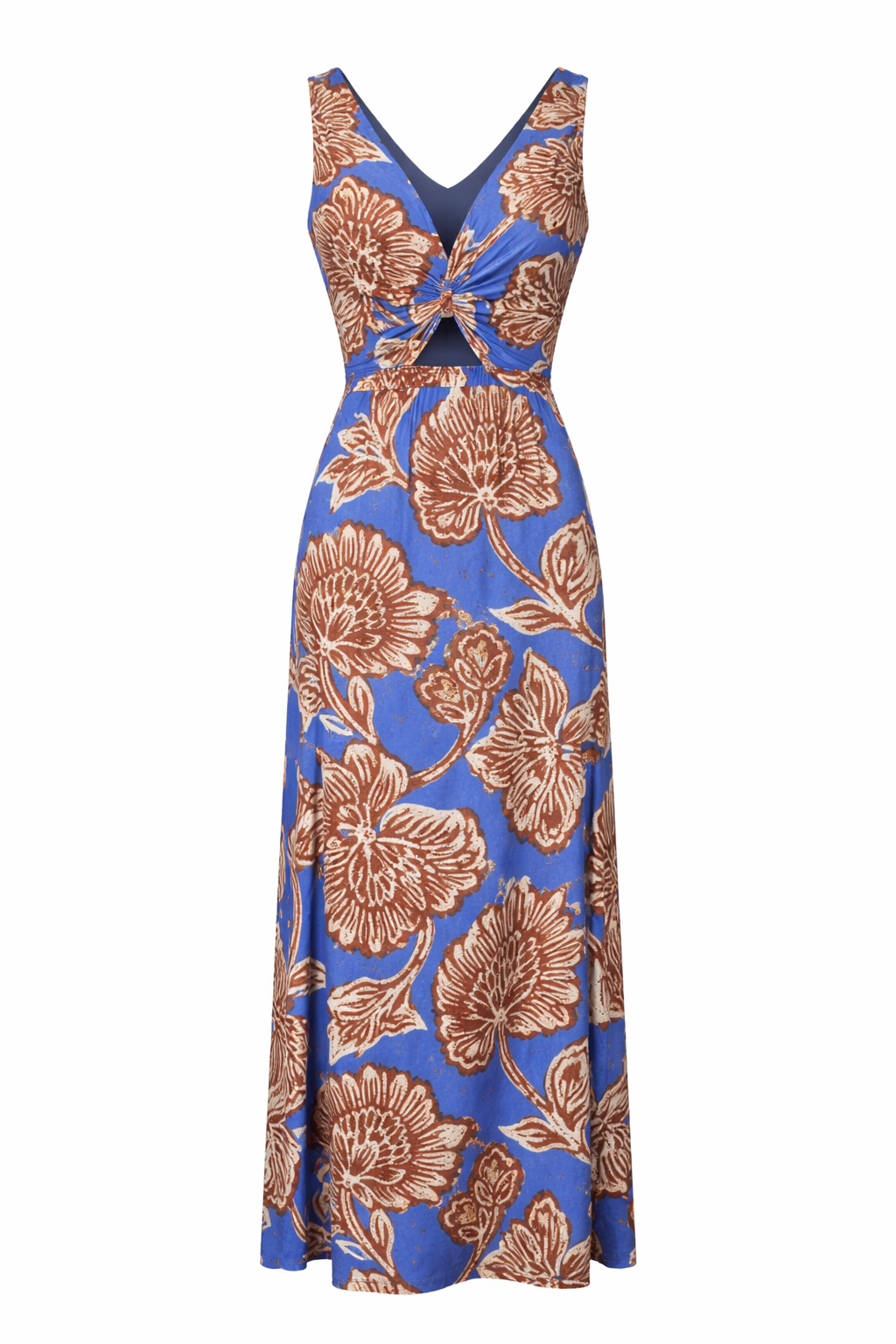 V-neck dress with opening