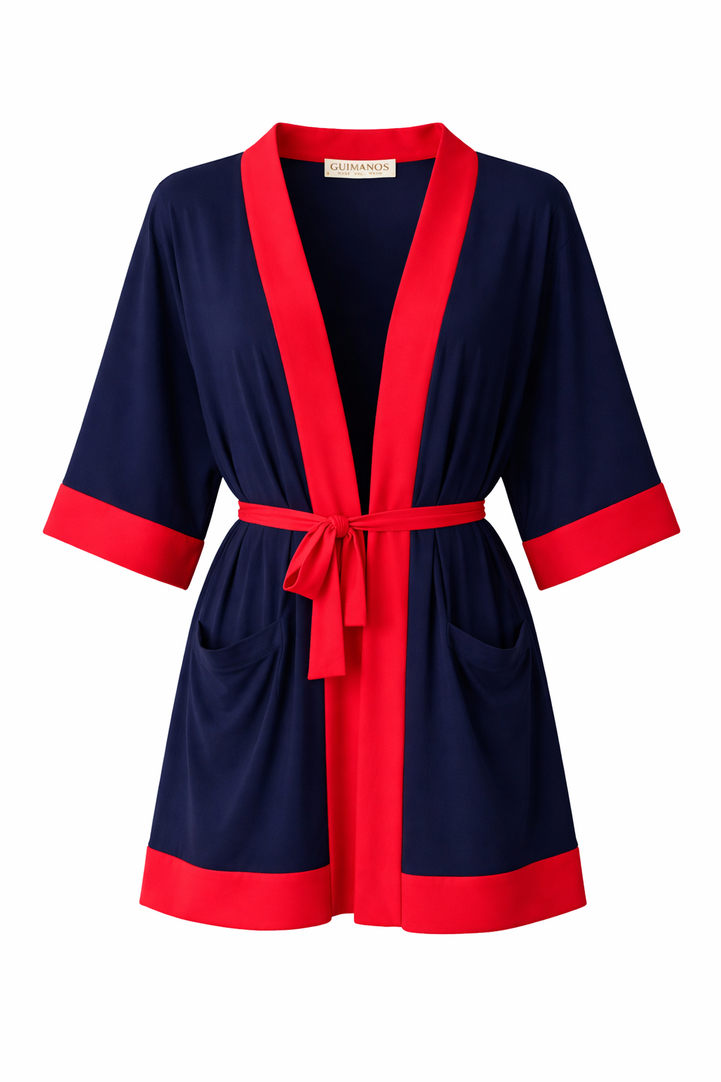 Kimono Fluido Bicolor com Cinto