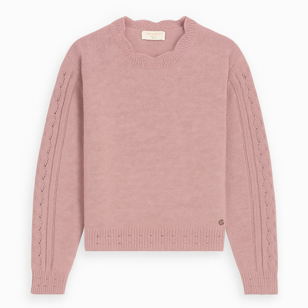 Camisola  Detalhe Vazado nas Mangas