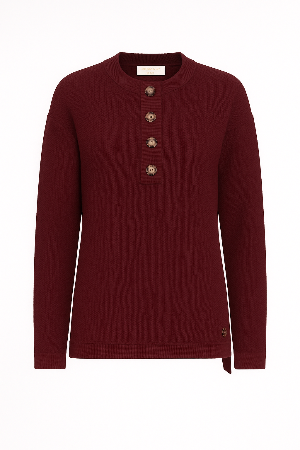 Camisola em Malha Texturada – Bege | GUIMANOS – vista 2