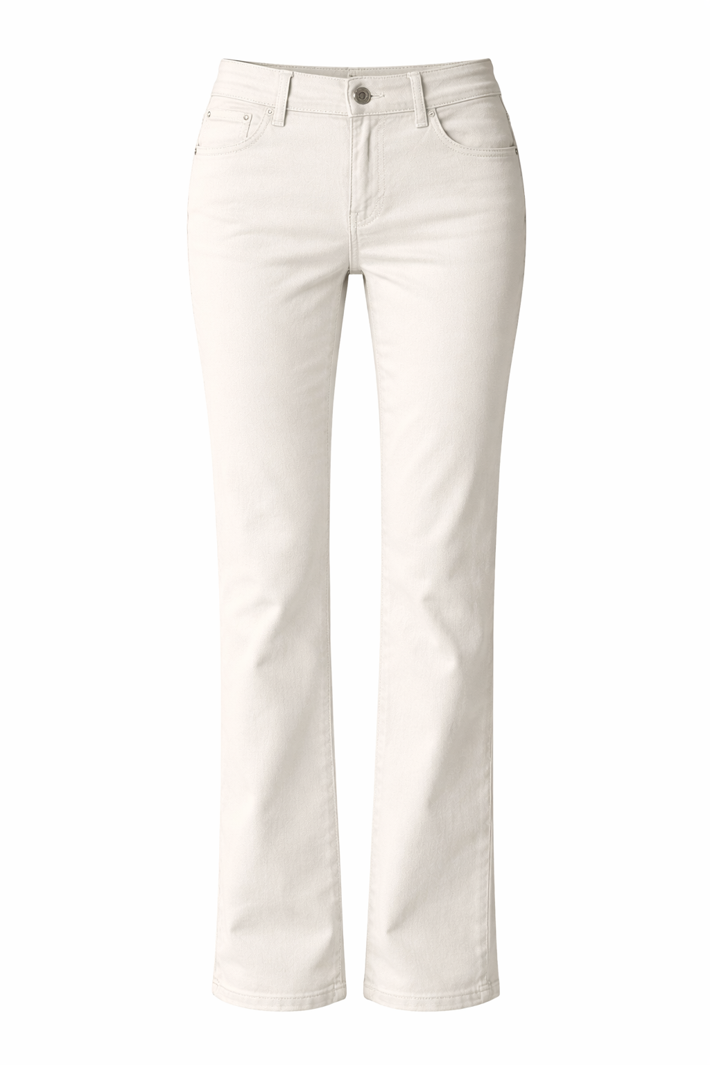 High-Waisted Twill Pants