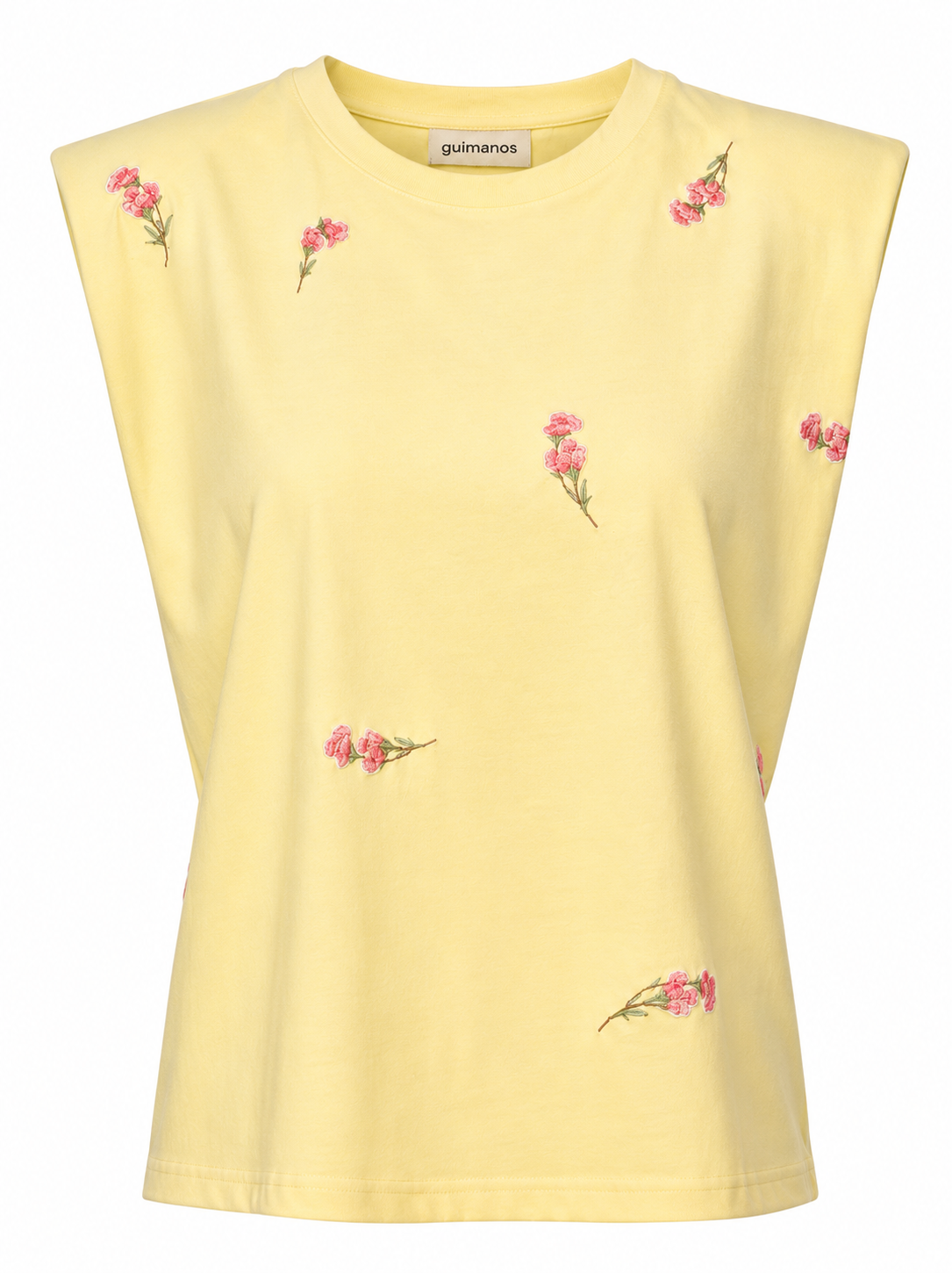 T-shirt Bordado Com Ombreiras