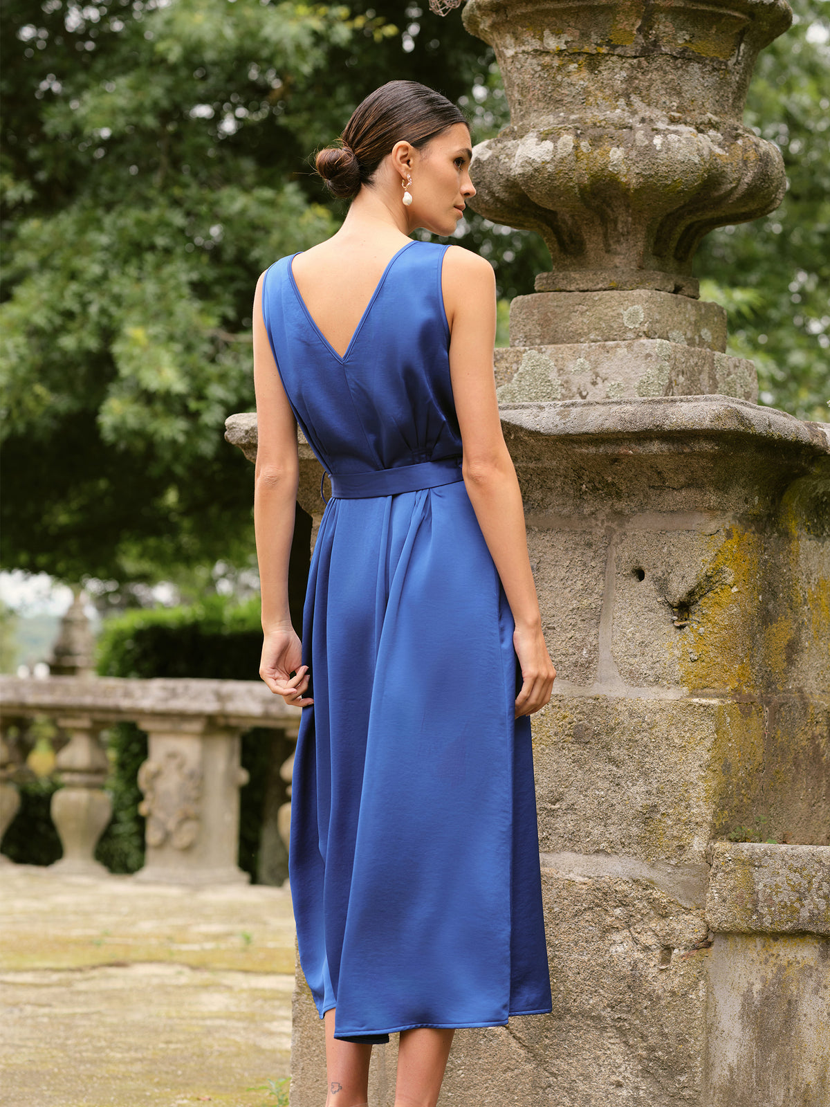 Vestido Midi Acetinado | GUIMANOS – vista 2