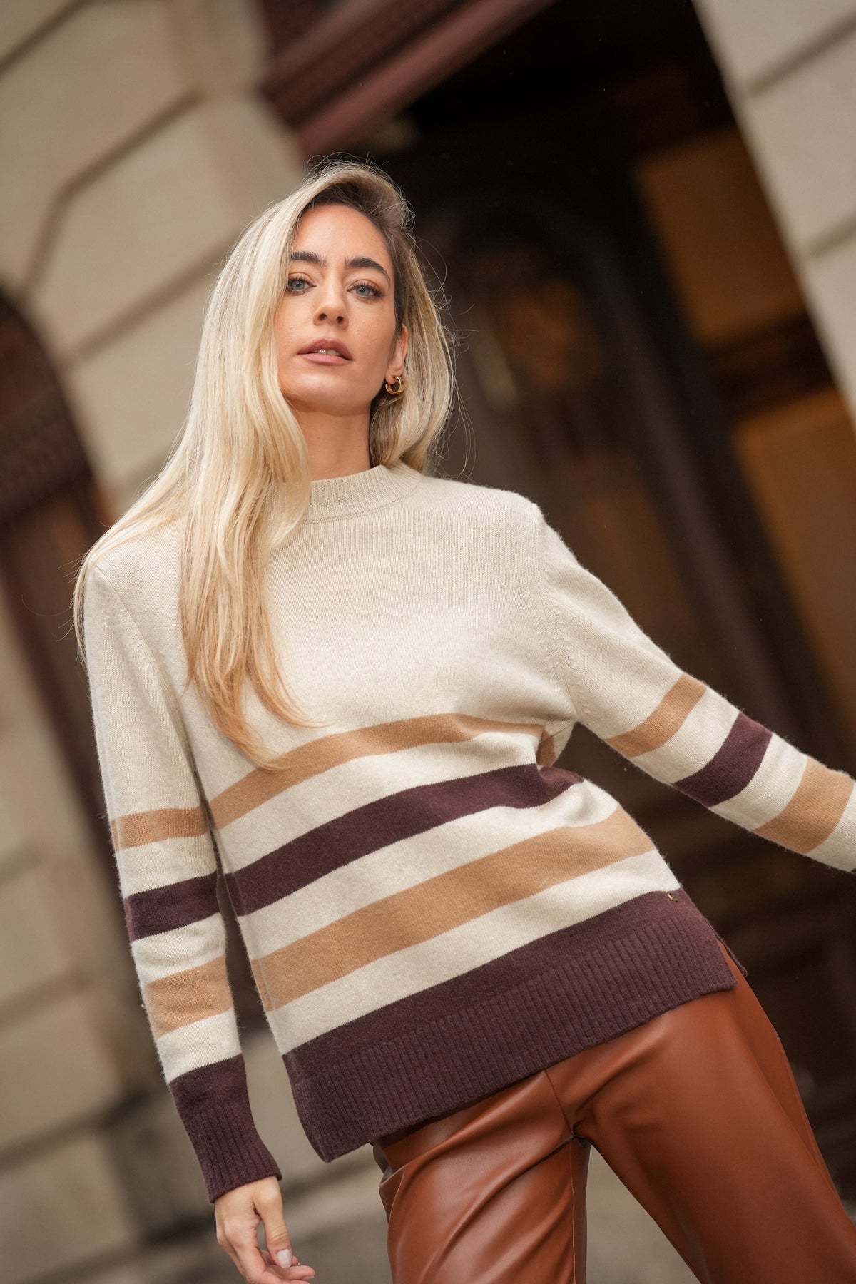 Camisola em Lã às Riscas