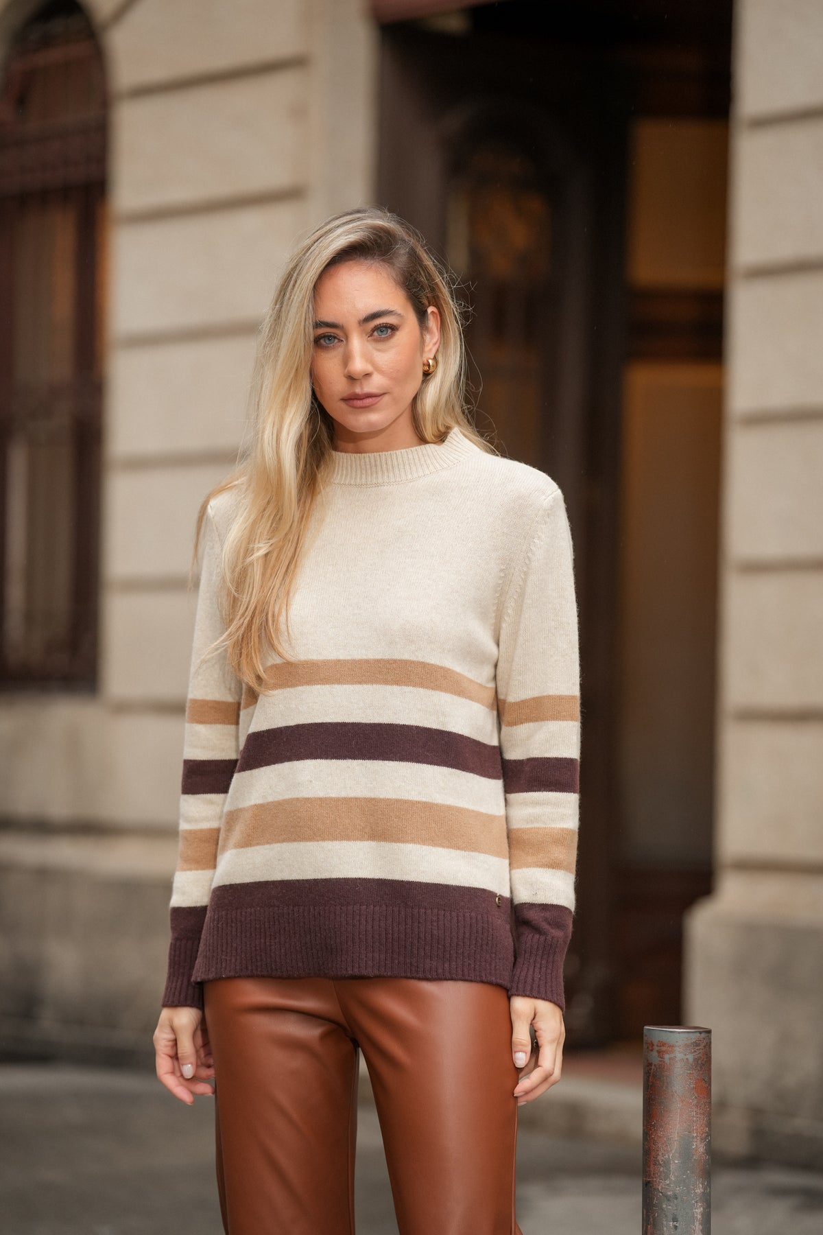 Camisola em Lã às Riscas