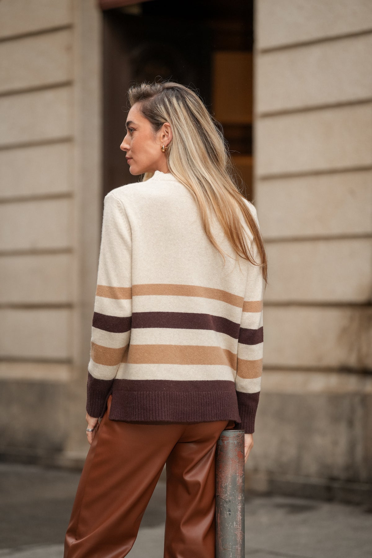 Camisola em Lã às Riscas