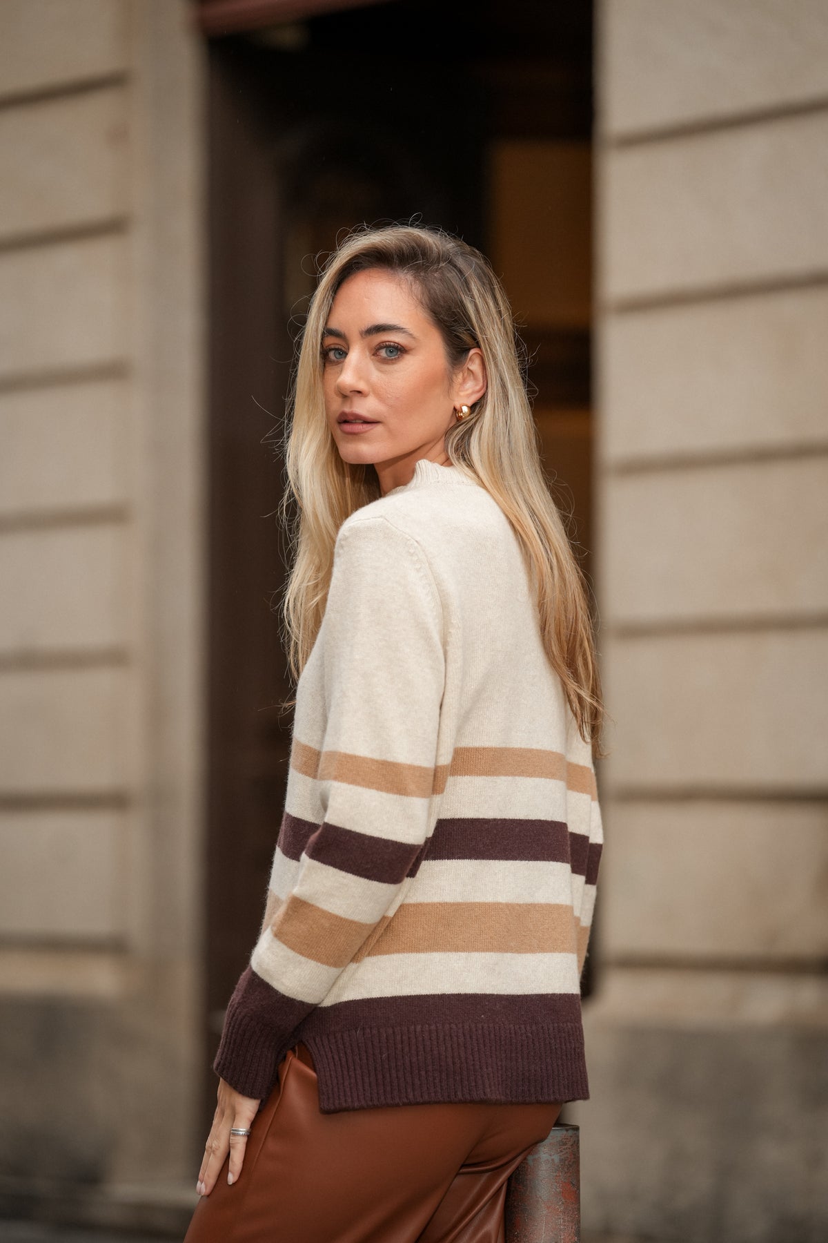 Camisola em Lã às Riscas