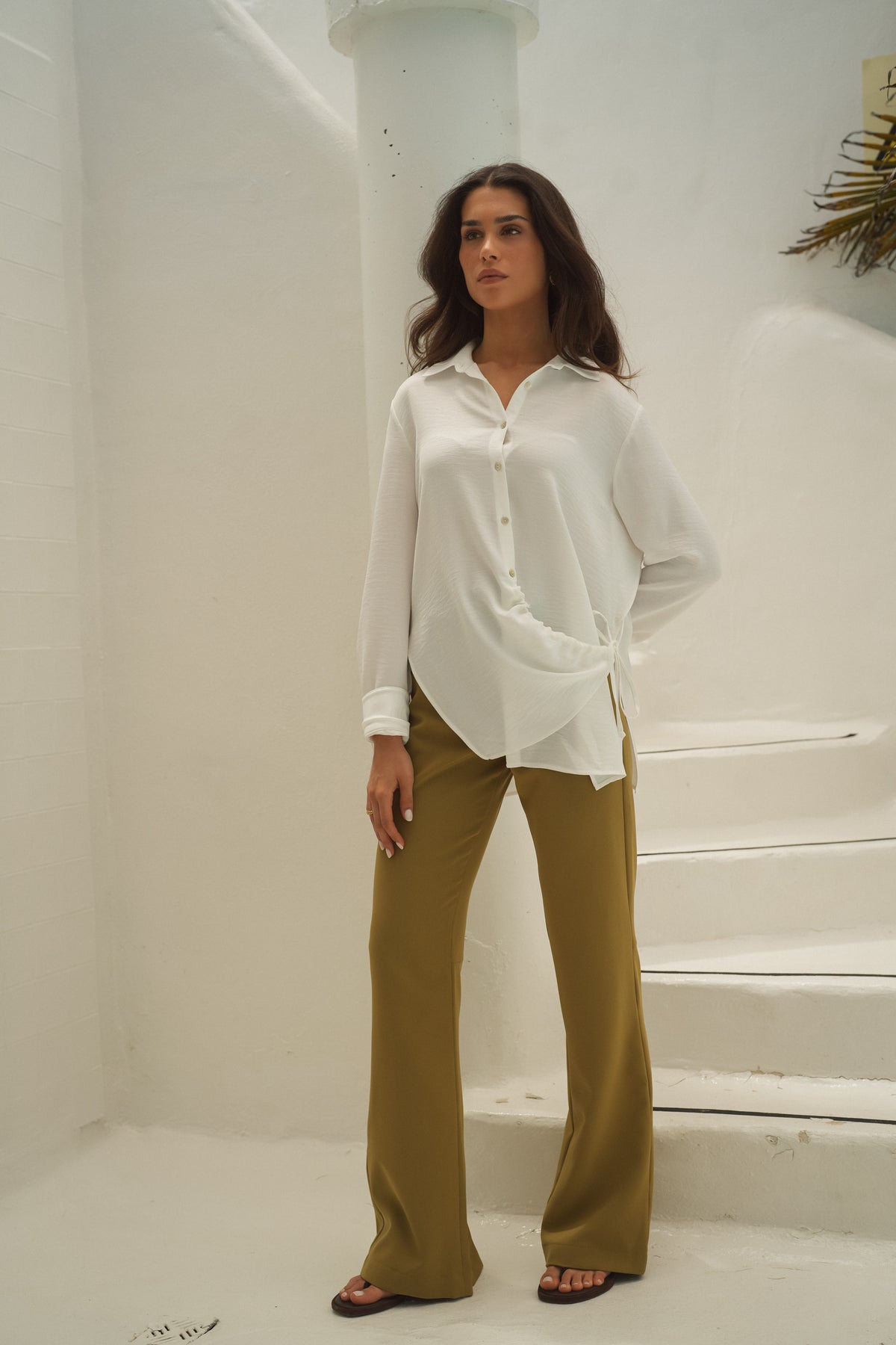 Blusa Fluida com Ajuste Lateral | GUIMANOS