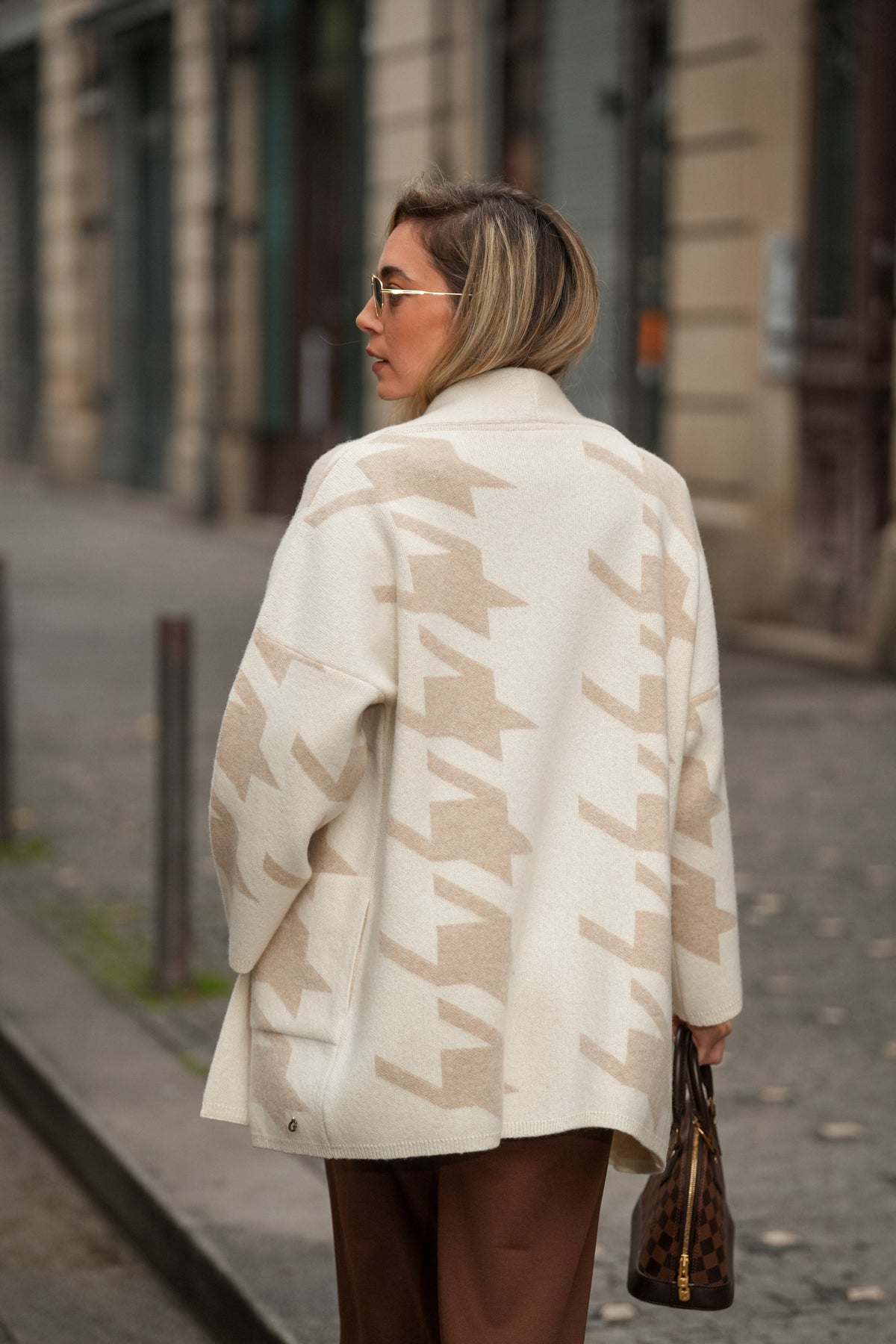 Casaco Bege Jacquard