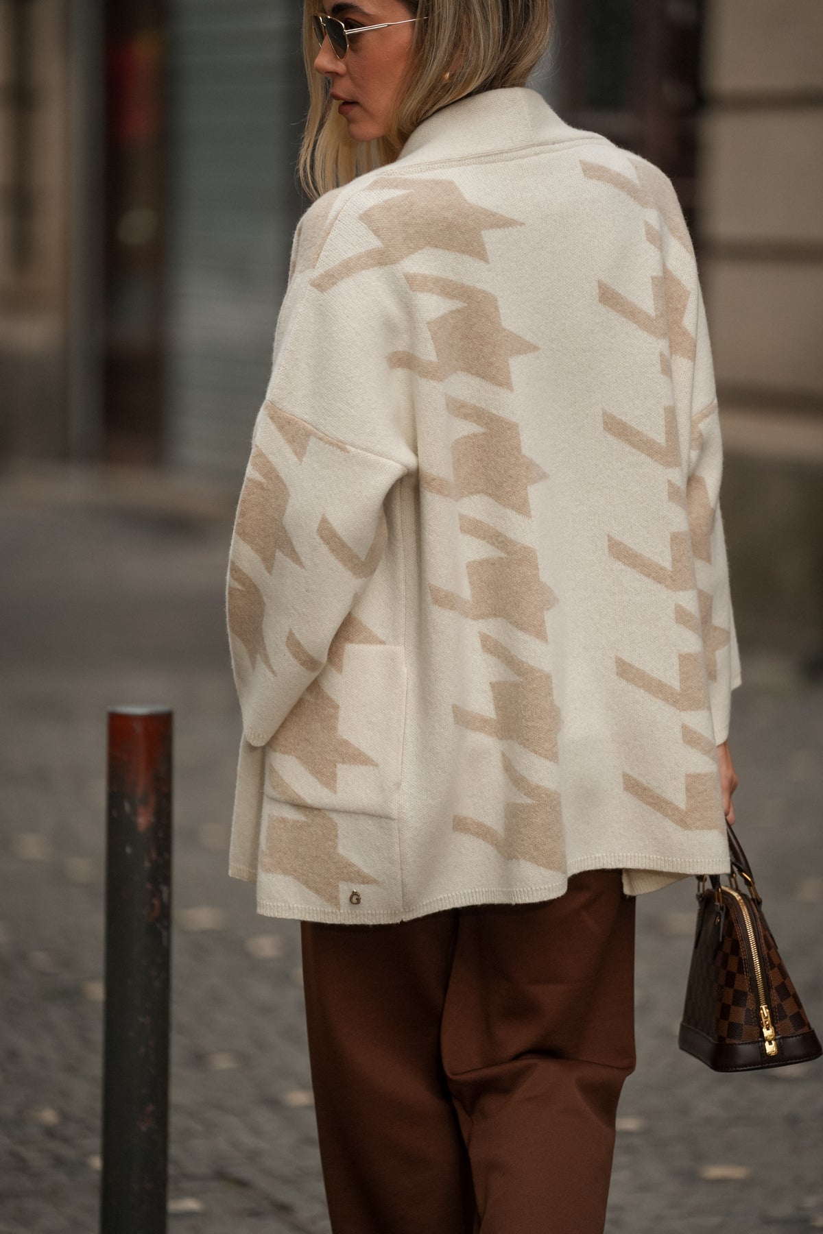 Casaco Bege Jacquard