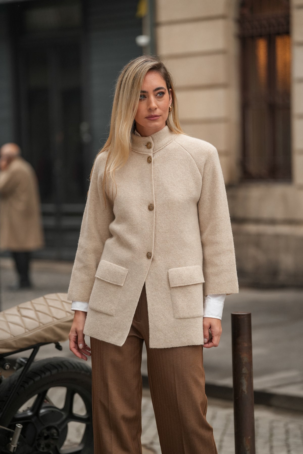 Structured Beige Coat