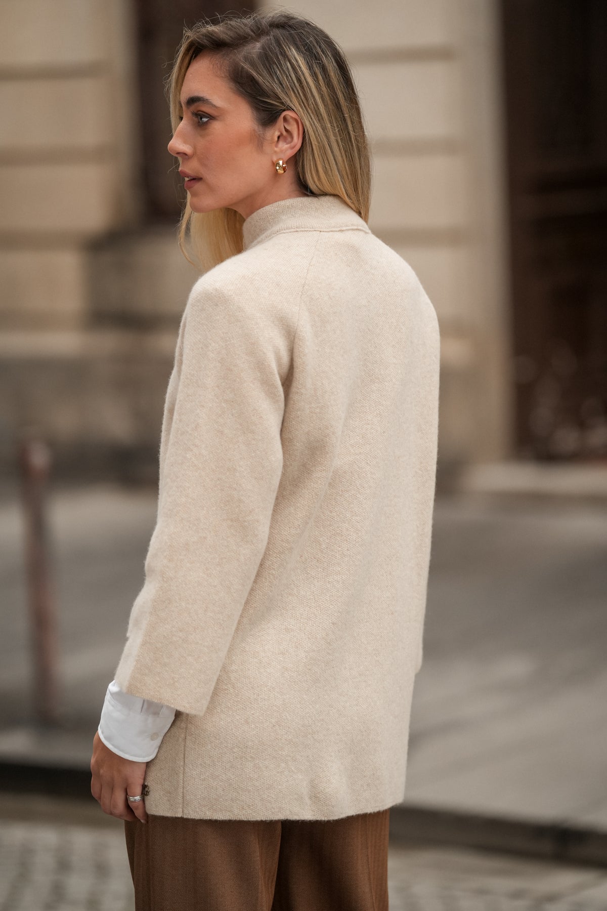 Structured Beige Coat