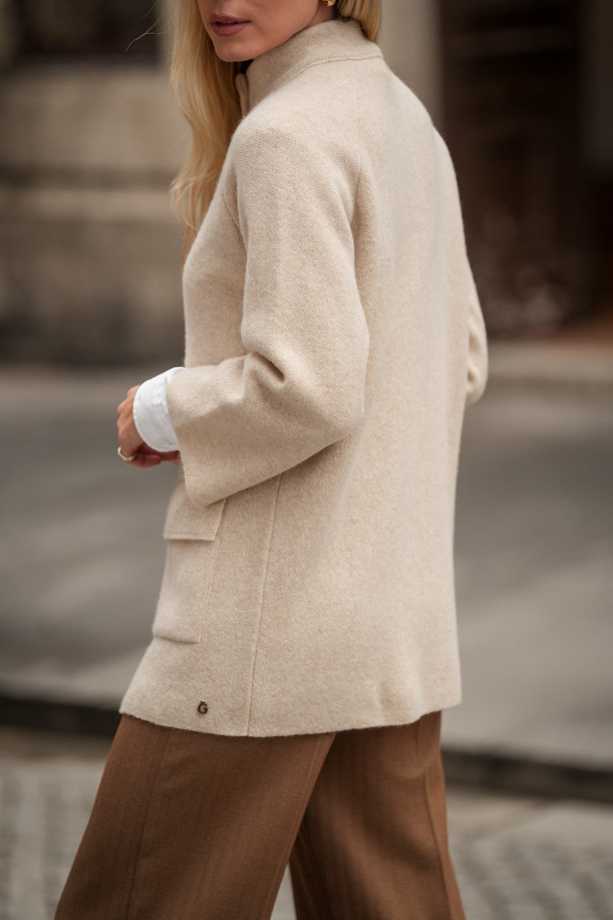Structured Beige Coat