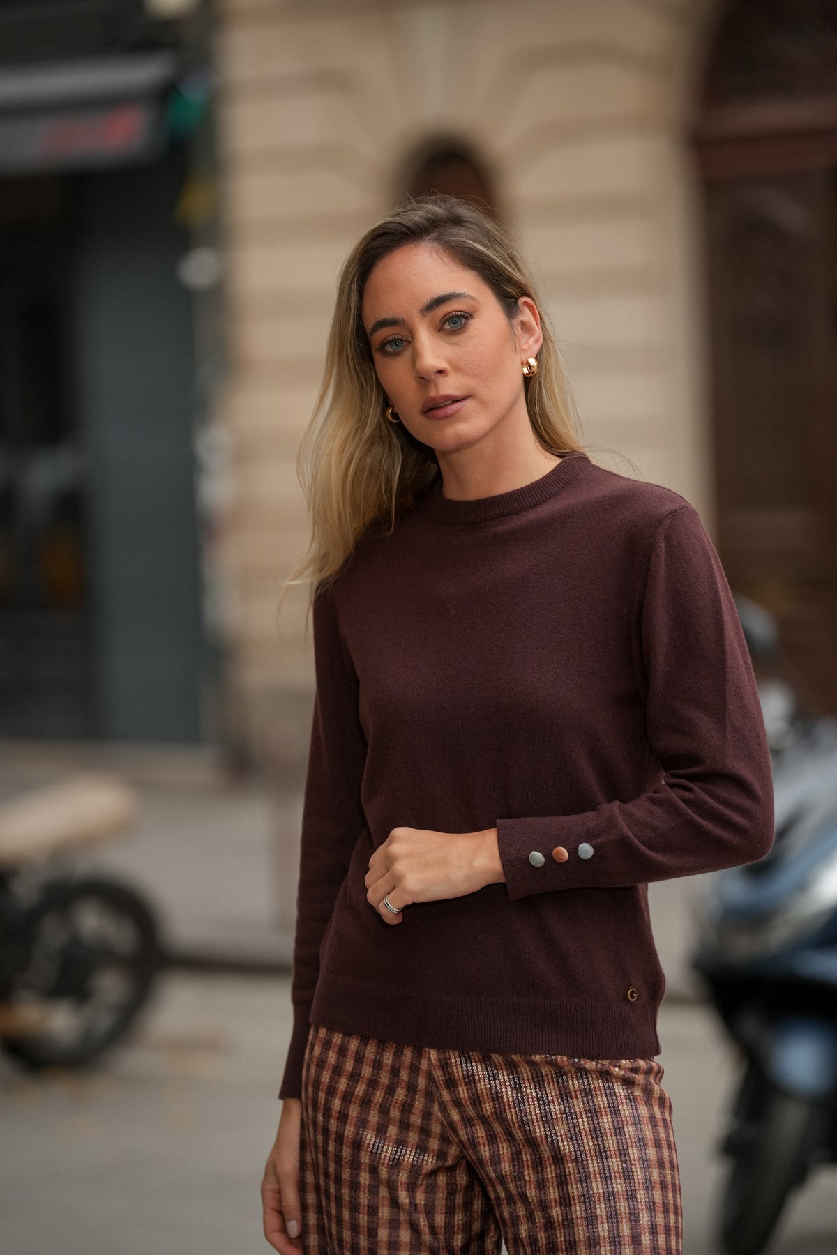 Camisola com Botões Multicolor