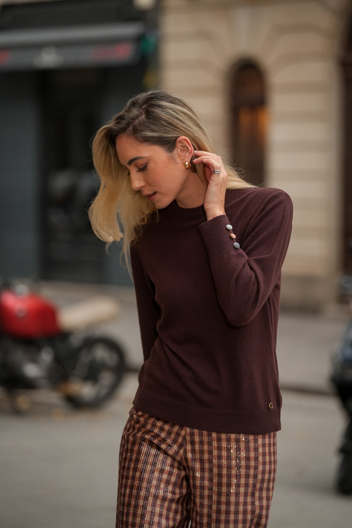 Camisola com Botões Multicolor