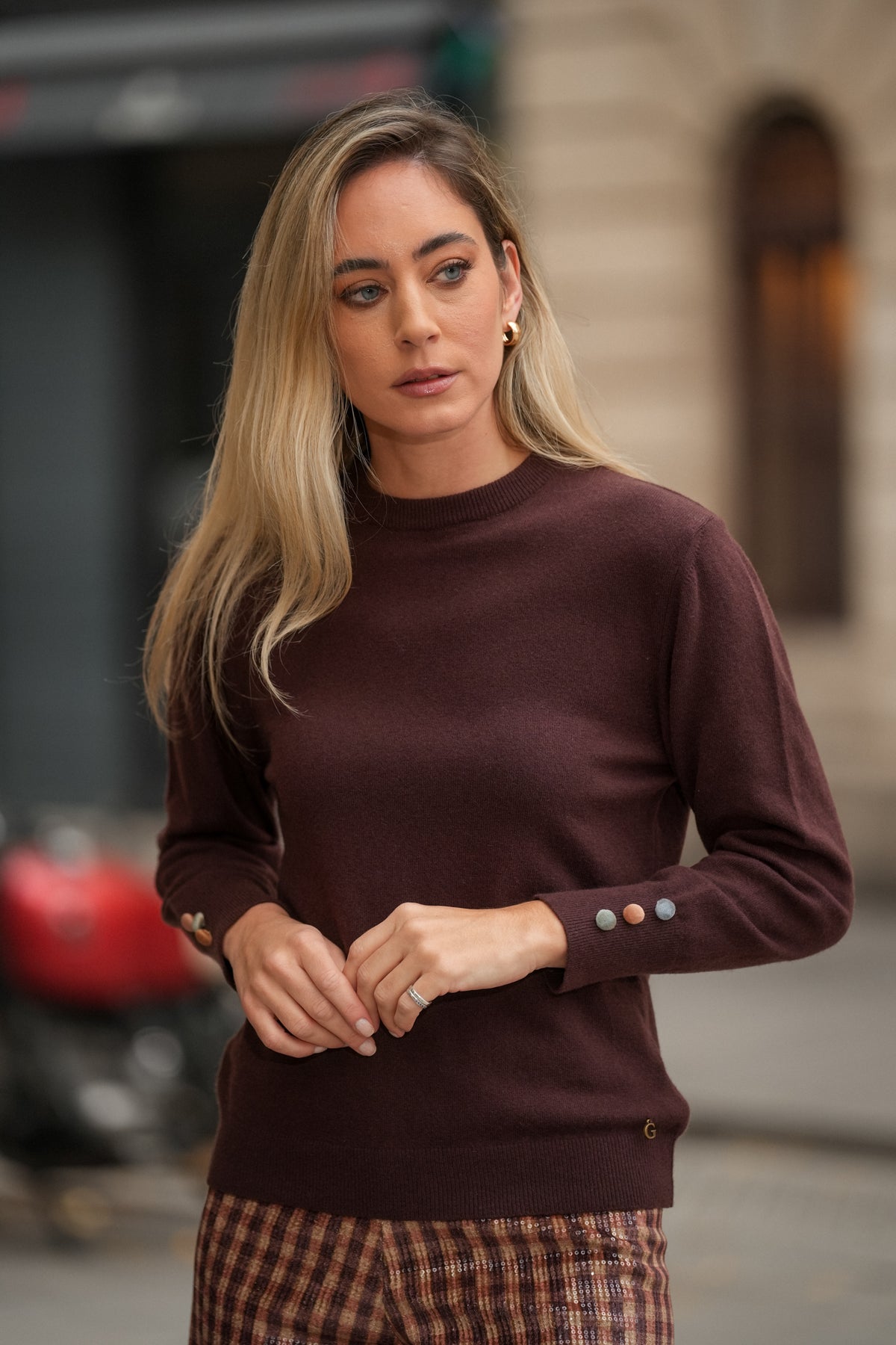 Camisola com Botões Multicolor