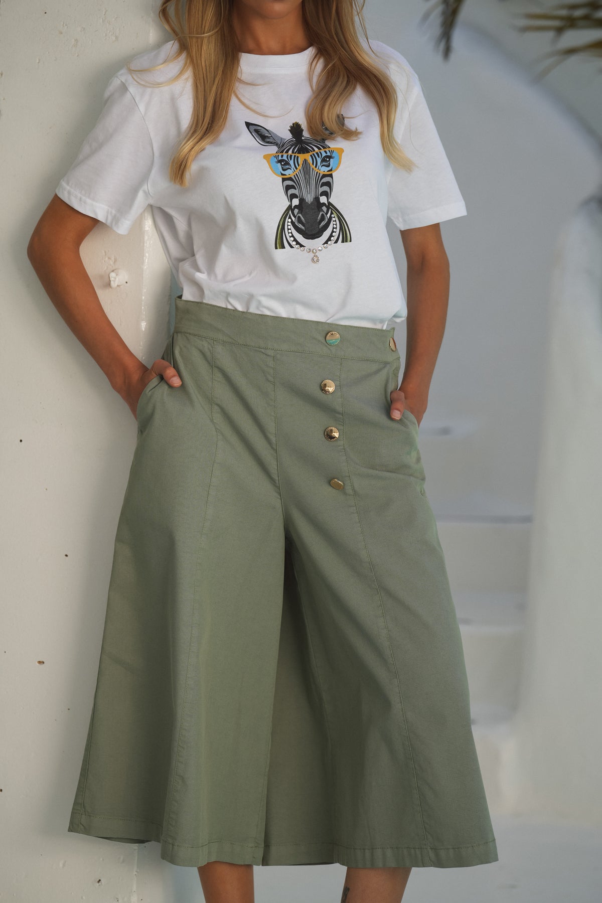 White Zebra Print T-Shirt