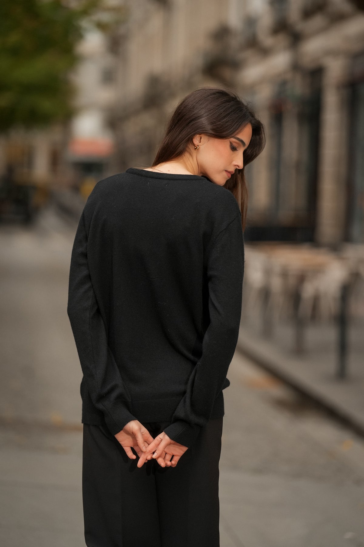 Camisola com Botões nos Ombros