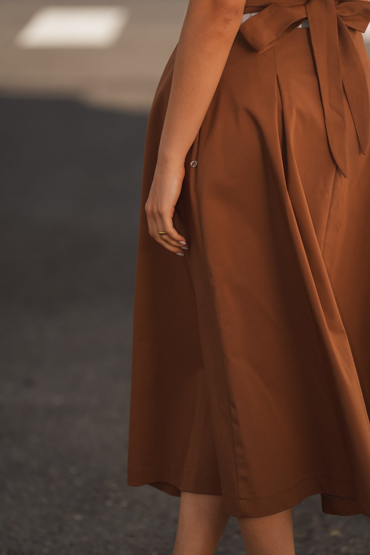 Saia Midi Cintura Subida