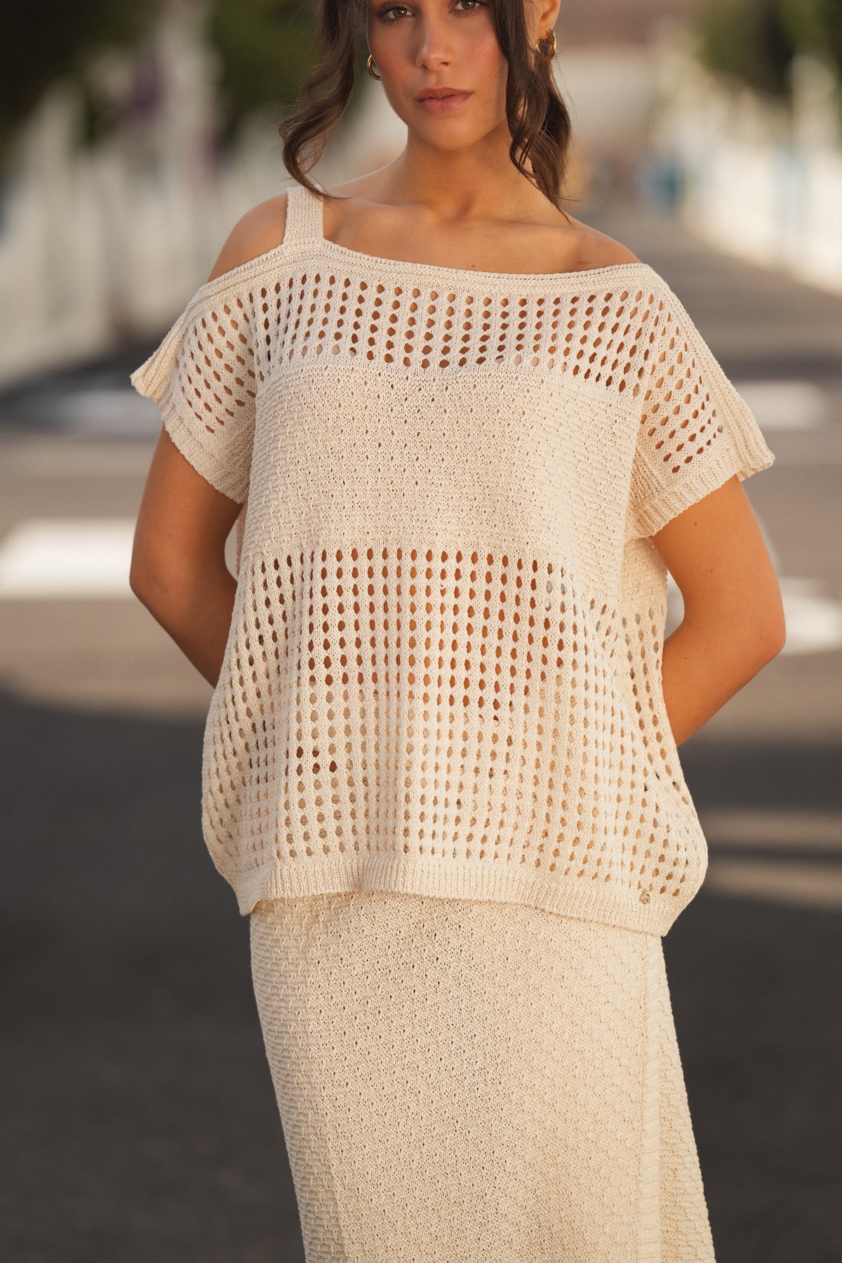 Túnica de Malha Perfurada