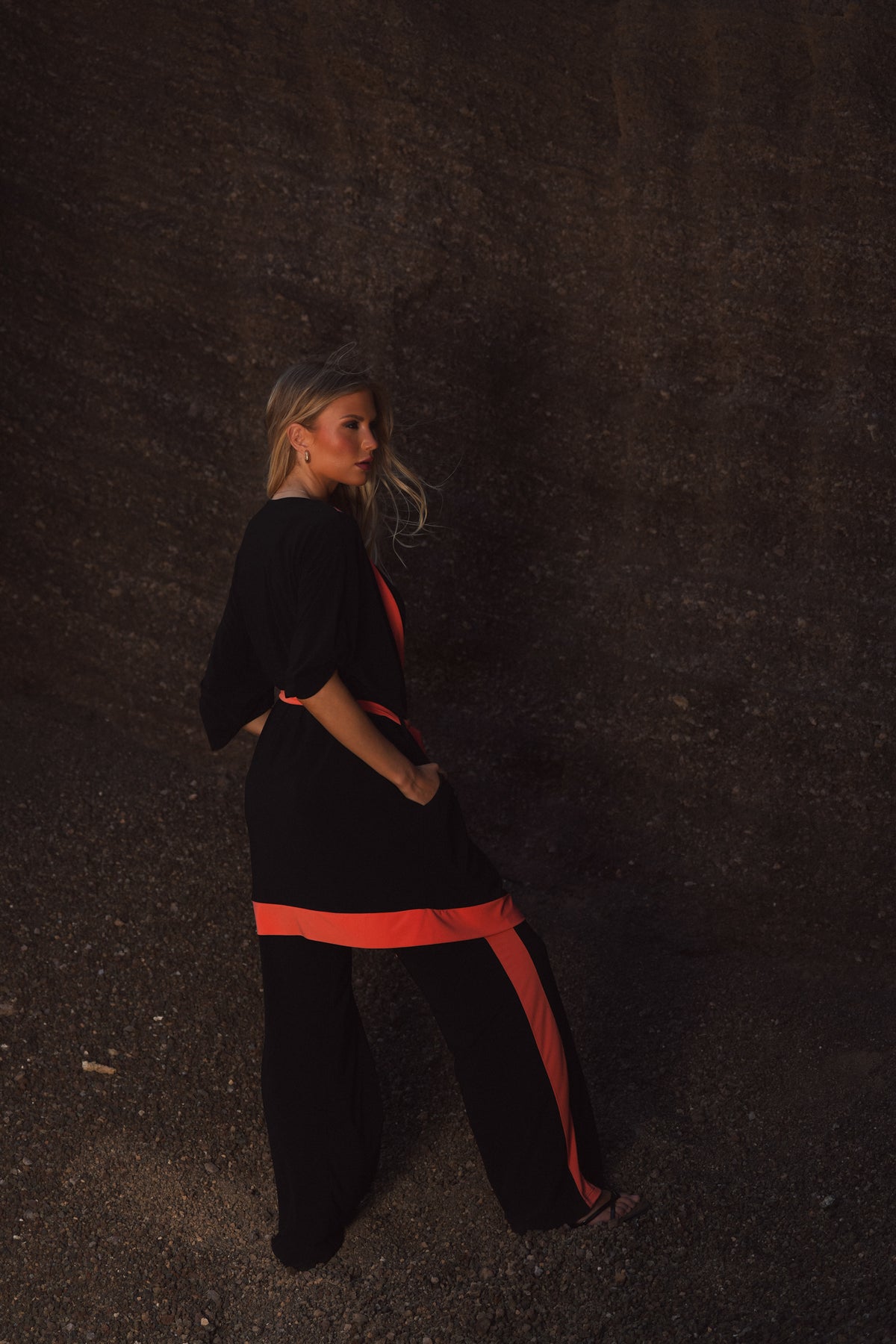 Calça Fluida Bicolor