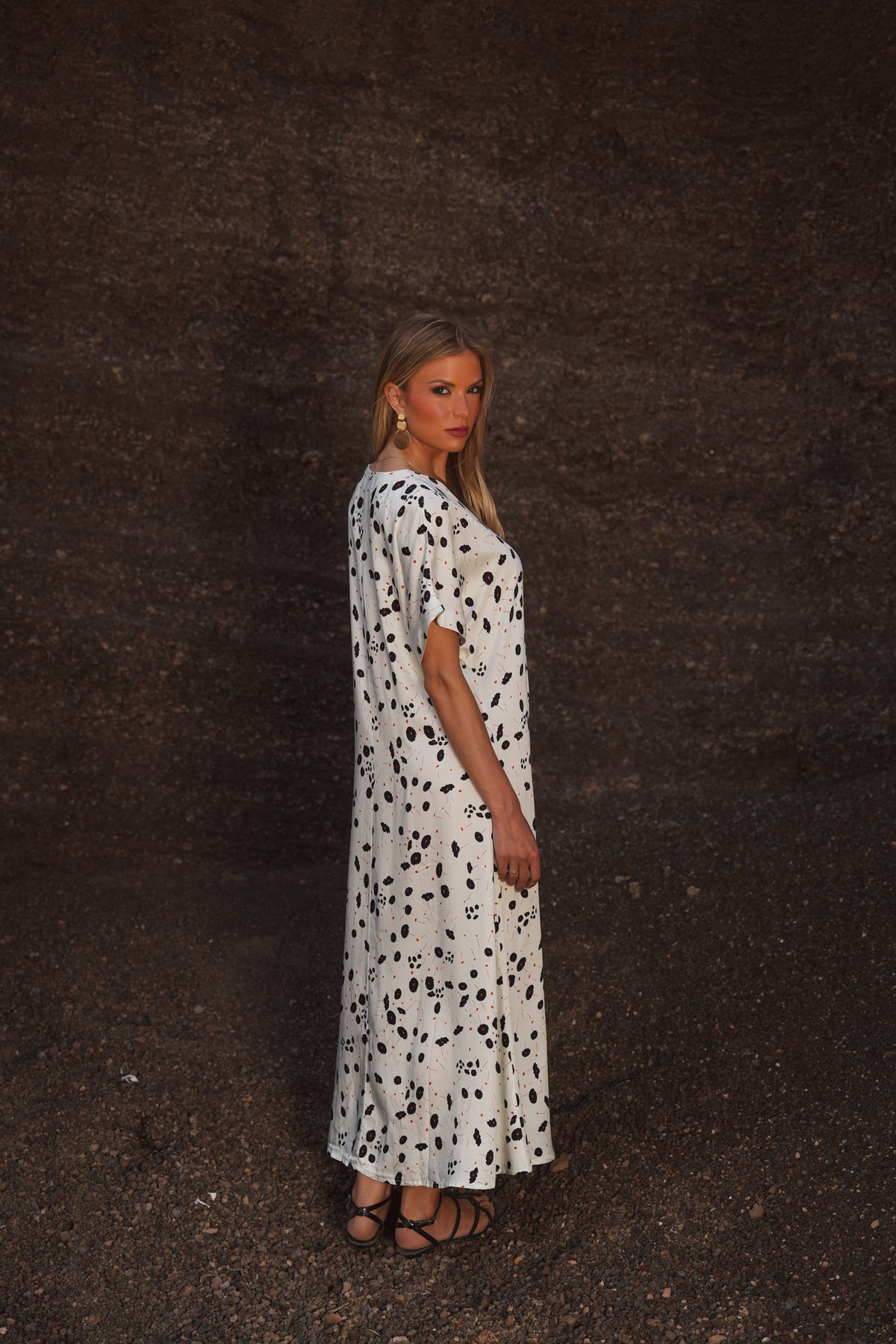 Vestido Comprido em Viscose | GUIMANOS – vista 3